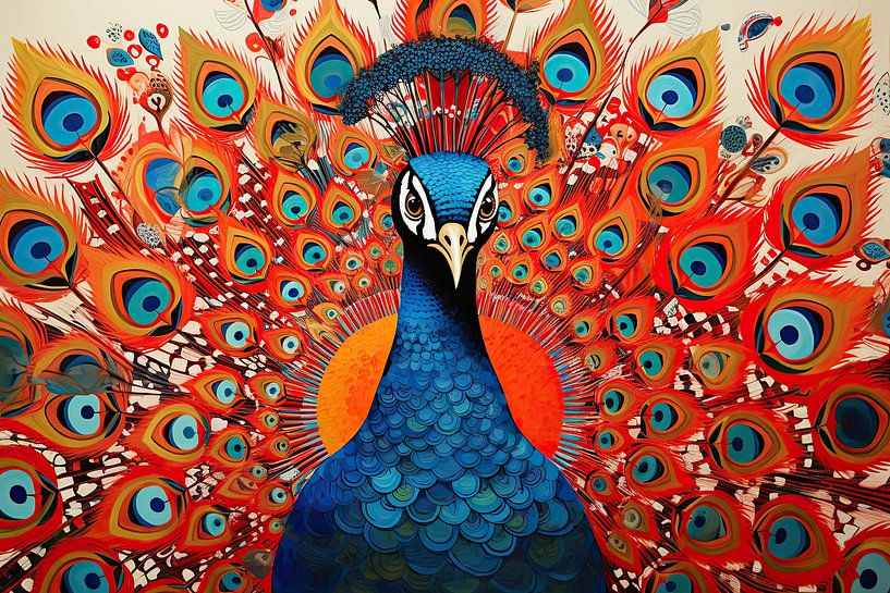 Peacock in Nature by Eye catching paintings