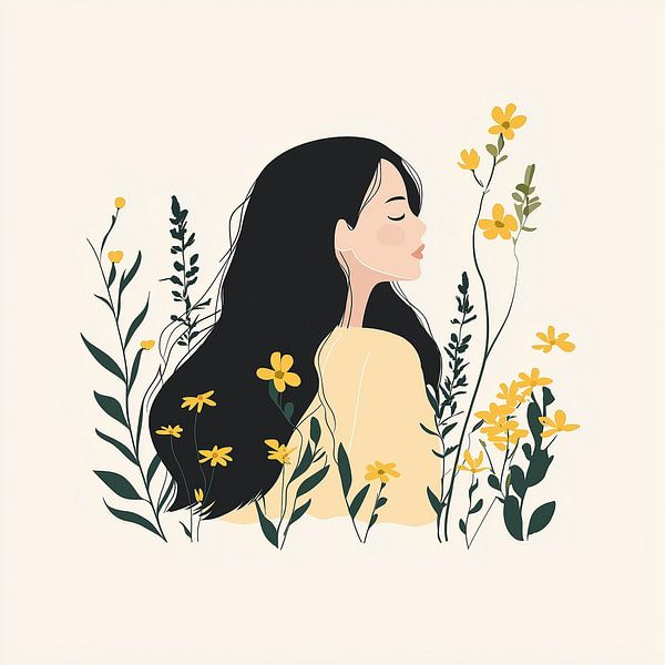 Yellow flowers by Liv ter Riet