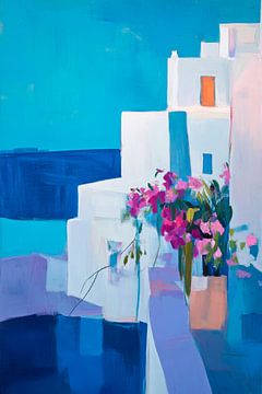 Coastal blossom architecture by Poster Art Shop