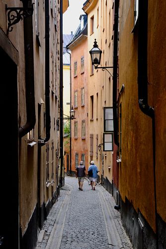 Wandelaars in Gamla Stan, Stockholm