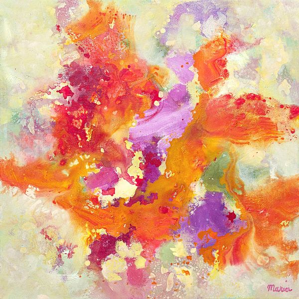 Veelkleurig Abstract Schilderij van Maria Meester