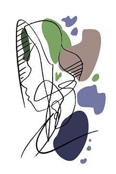 Line drawing with color planes by Emiel de Lange
