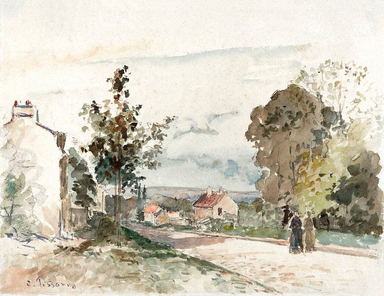 The Road from Versailles to Louveciennes (ca. 1872) by Camille Pissarro. von Studio POPPY