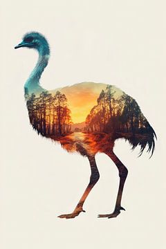 Dierlijke landschapsvisie van Poster Art Shop