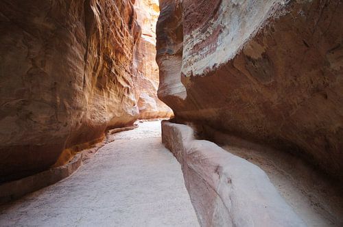 Enge Felsenschlucht Siq (Jordanien) von Christoph Kötteritzsch