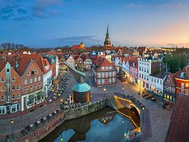 Historischer Hafen in Stade, Deutschland