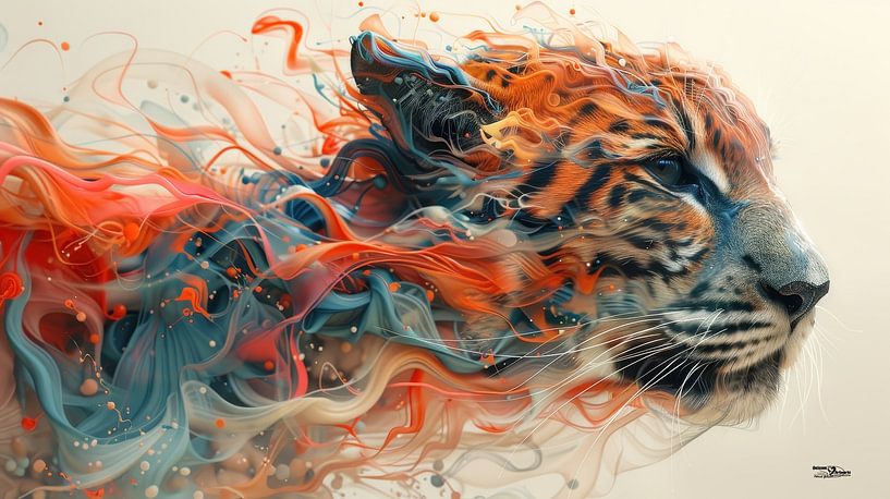 alcohol ink - tiger by Gelissen Artworks