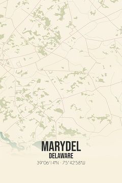 Alte Karte von Marydel (Delaware), USA. von Rezona