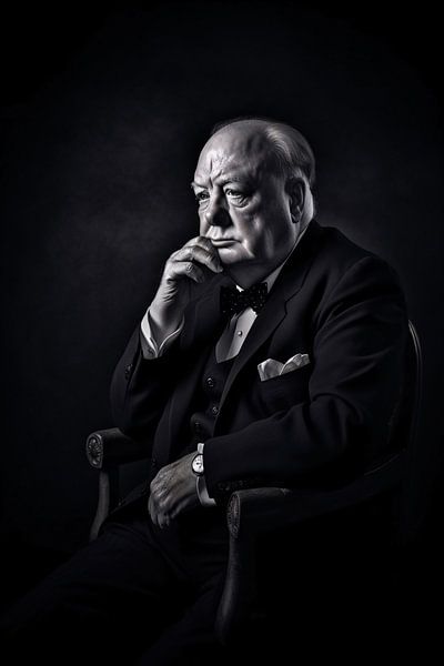 Winston Churchill Peinzende Staatsman van Art & Soul Creations