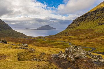 Paysage sur l'île féroïenne de Streymoy sur Rico Ködder