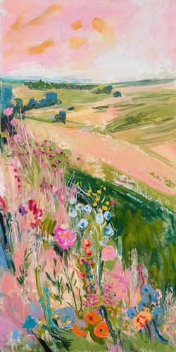 Avondgloed Over Het Veld