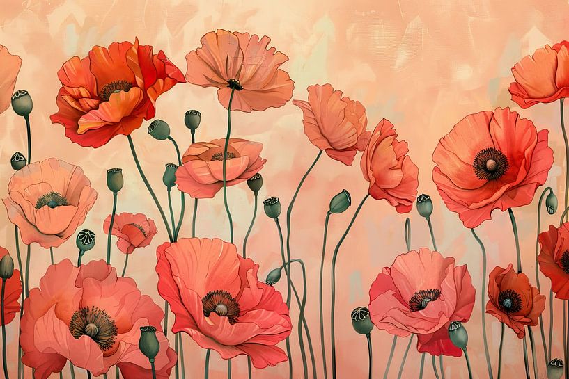 Flüstern inmitten von goldenen Schatten von Blumen Studio