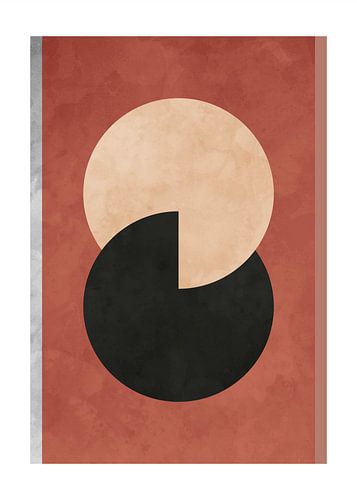 Cirkels in Abstracte Japandi Stijl