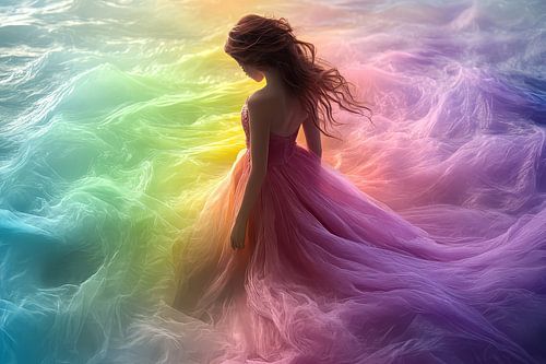 sensuele schilderachtige vrouw