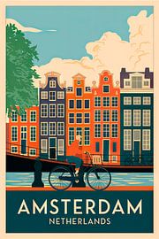 Amsterdam, Nederland. van Poster Art Shop