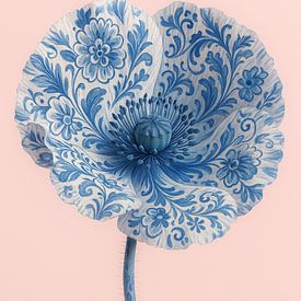 Delfts Blauwe Klaproos van But First Framing