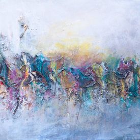 Abstract horses by Siona Snel