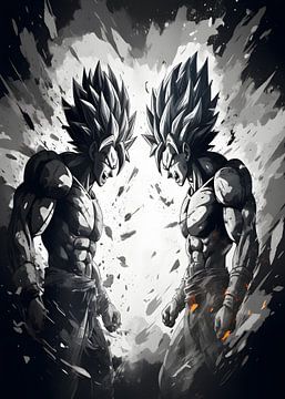 Zoon Goku vs Vegeta van Anime Vintage