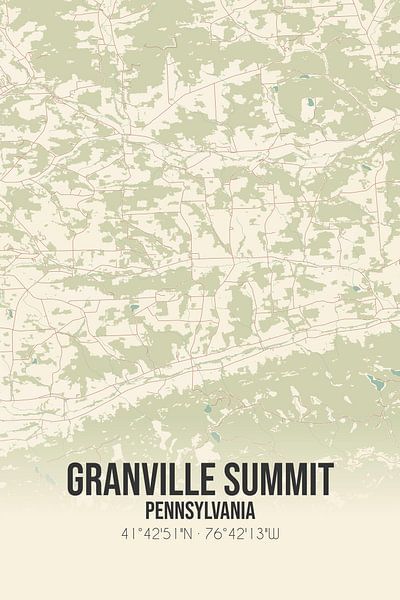 Vintage map of Granville Summit (Pennsylvania), USA. by Prints of Place