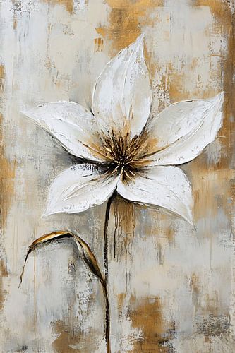 Abstracte bloem in zachte kleuren