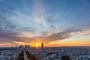 La Défense bij zonsondergang