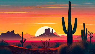 Cactus et canyon en Arizona sur Mustafa Kurnaz