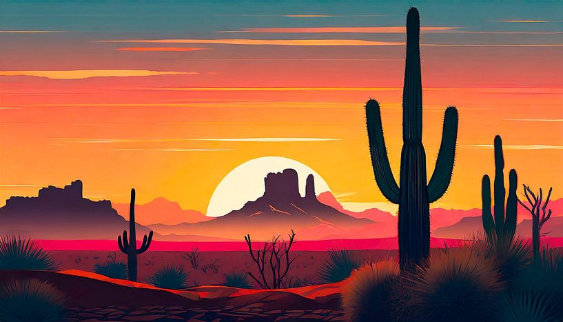 Cacti and canyon in Arizona by Mustafa Kurnaz