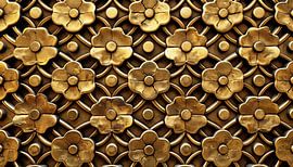 Gouden bloemen patroon panorama