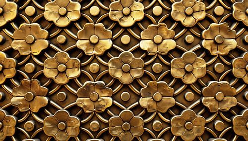 Gouden bloemen patroon panorama