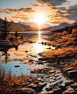 Sonnenuntergang im Herbst