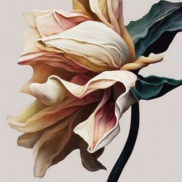 Composed flowers in pastel by Carla Van Iersel