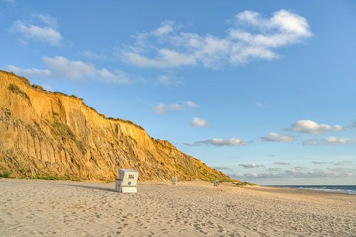 Beach chairs at the Red Cliff on Sylt