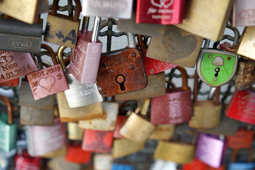 Love locks by Heiko Kueverling