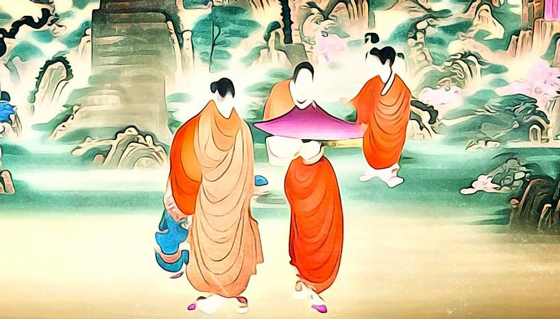 En voyage en Asie, motif 3 par zam art