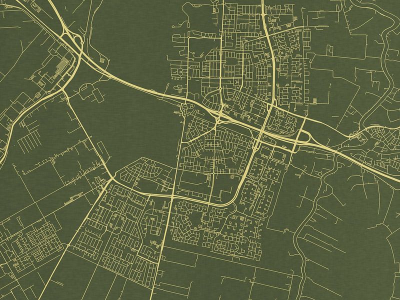 Kaart van Amstelveen in Groen Goud van De Kaartenwinkel