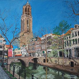 Utrecht, tour du Dom, Oudegracht, Gaardbrug sur Wouter Bisschop
