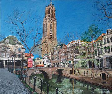 Utrecht, Dom tower, Oudegracht, Gaardbrug by Wouter Bisschop