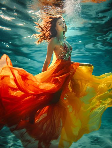 Underwater dance in Yellow and Orange