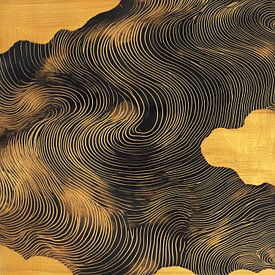 Abstract Goldene Linien Wellen von Moderne Kollektion