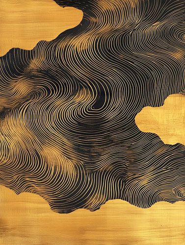 Abstract Lignes dorées Vagues
