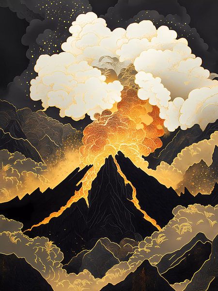 Black Gold Volcano by haroulita
