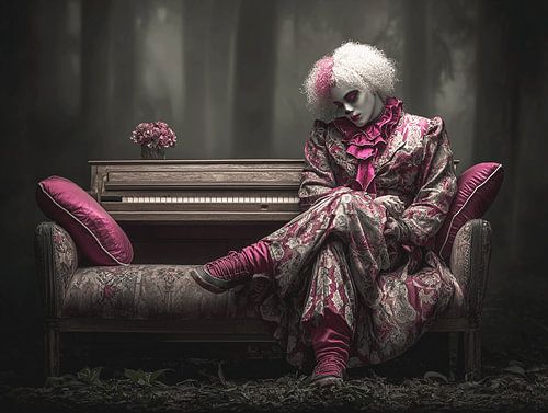 The Melancholic Clown under Starlight | A Whisper from the Forest