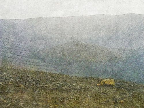 De maankrater van Myvatn, IJsland