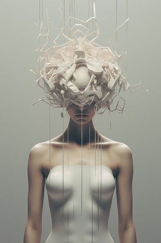 Digitaal creëerde hele mooie sexy vrouw met in high fashion stijl