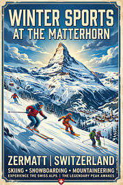 Wintersport am Matterhorn