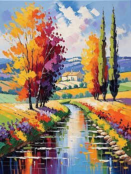 Symphony of colours on the waterfront