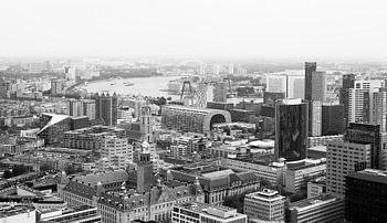 La ligne d'horizon de Rotterdam avec divers points chauds.