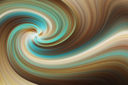 Abstrakte dynamische Welle in Meeres- und Strandtönen