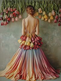 Floral haute couture with tulips by Ineke VJ
