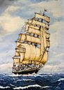 Zeilschip. De Cutty Sark. van Pieter Johannes Schenk thumbnail